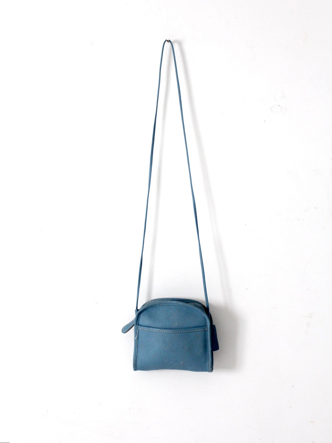 1990s Coach blue leather mini crossbody bag
