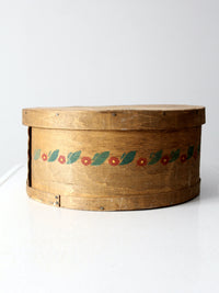 antique painted wood cheese box