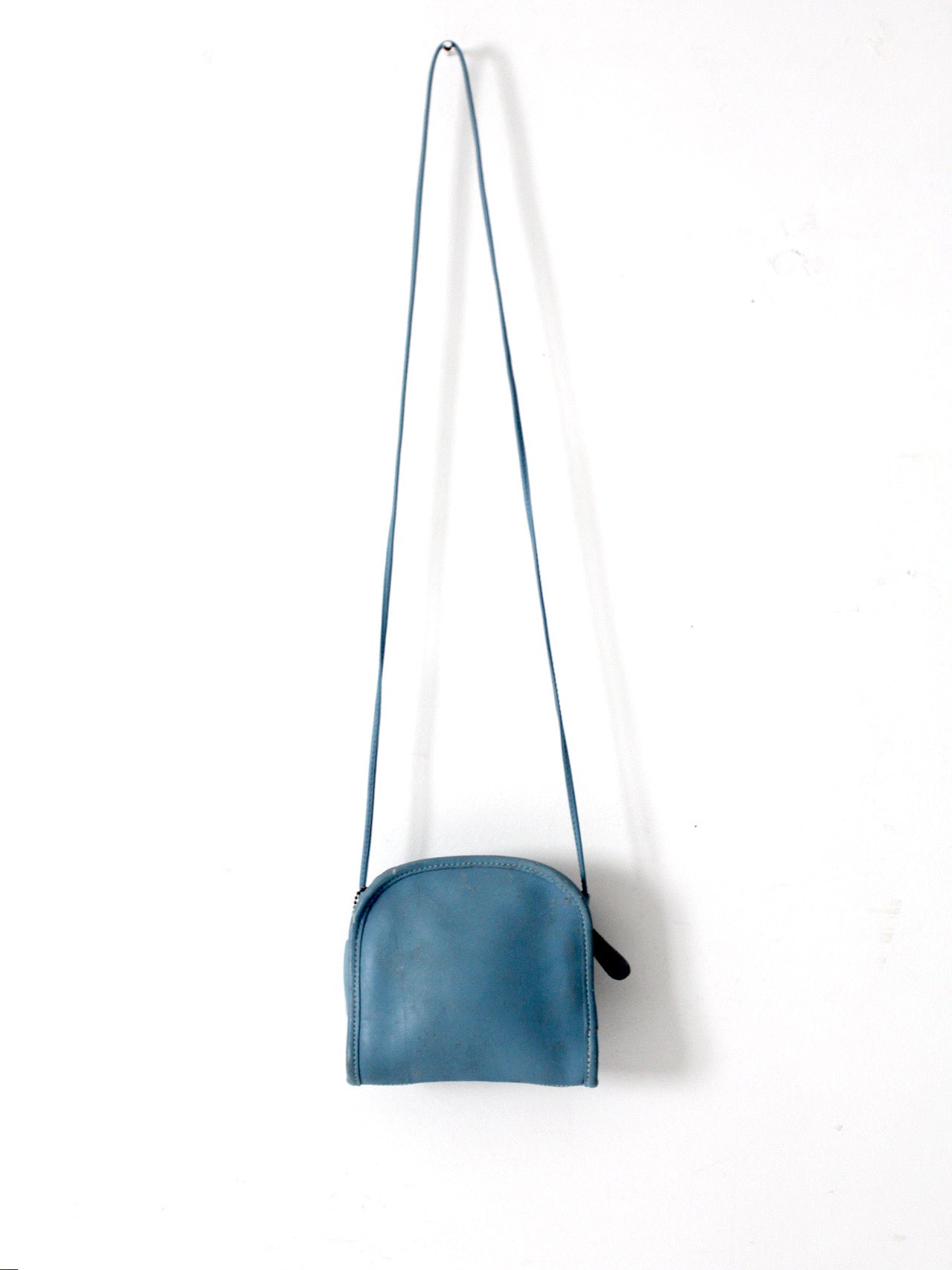 1990s Coach blue leather mini crossbody bag