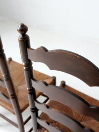 set of 8 Tell City Chair rush seat dining chairs