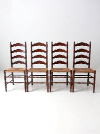 set of 8 Tell City Chair rush seat dining chairs