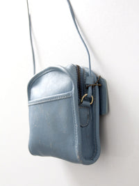 1990s Coach blue leather mini crossbody bag