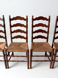 set of 8 Tell City Chair rush seat dining chairs