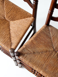 set of 8 Tell City Chair rush seat dining chairs