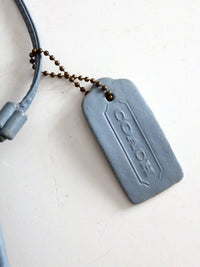 1990s Coach blue leather mini crossbody bag