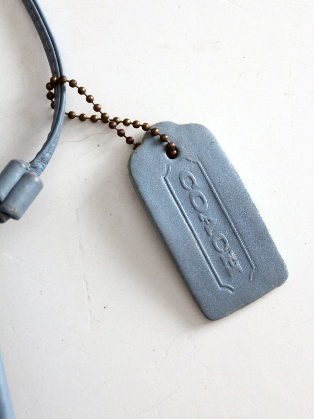 1990s Coach blue leather mini crossbody bag