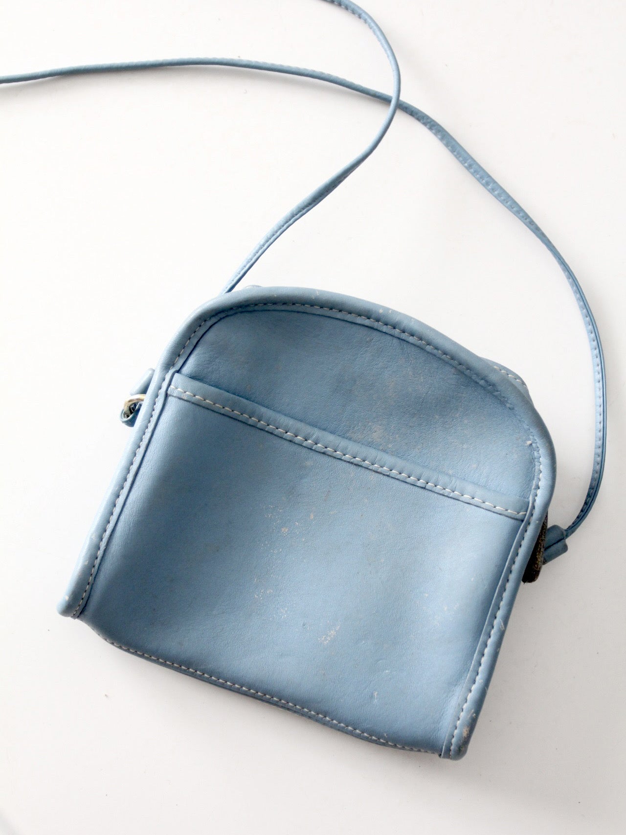 1990s Coach blue leather mini crossbody bag
