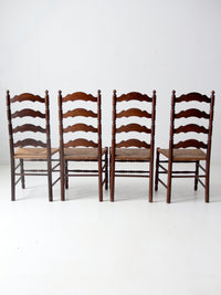 set of 8 Tell City Chair rush seat dining chairs