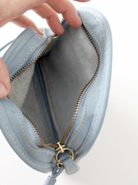 1990s Coach blue leather mini crossbody bag