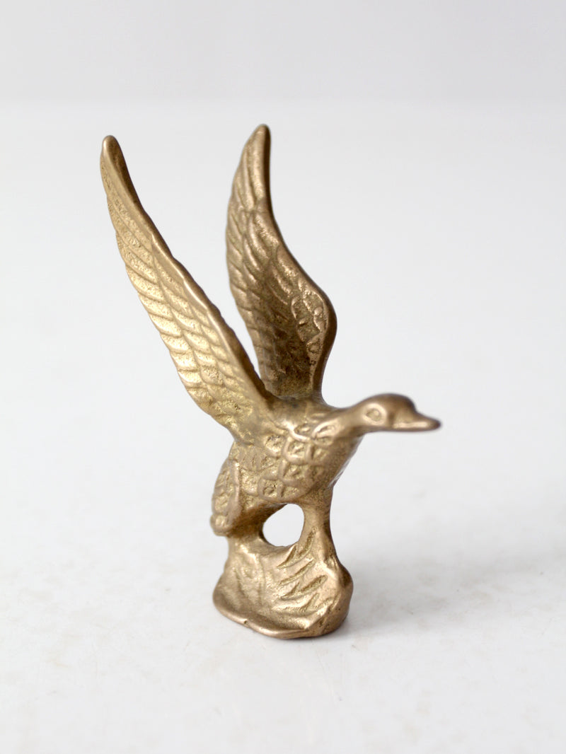 vintage brass duck figurine