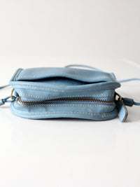 1990s Coach blue leather mini crossbody bag