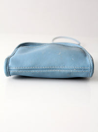 1990s Coach blue leather mini crossbody bag