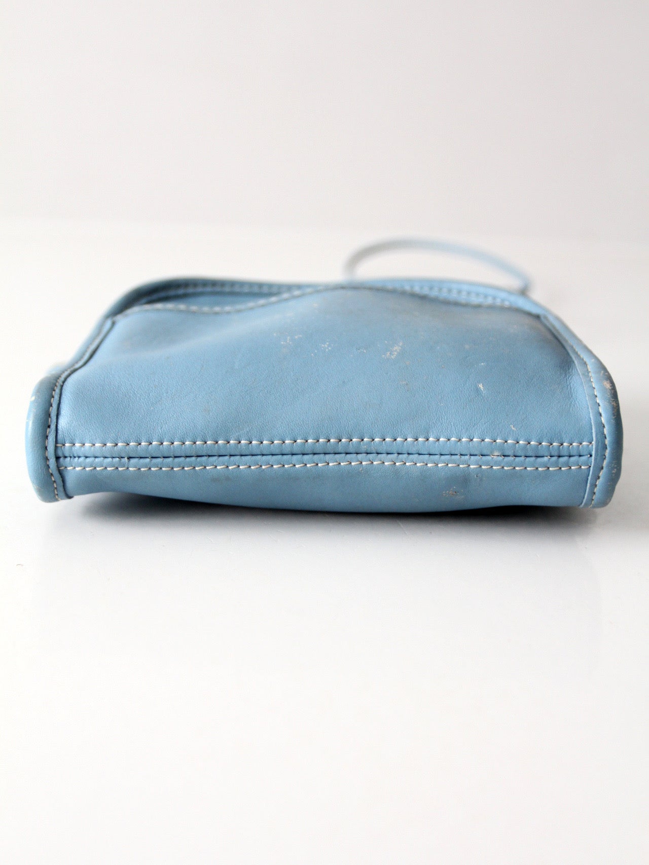1990s Coach blue leather mini crossbody bag