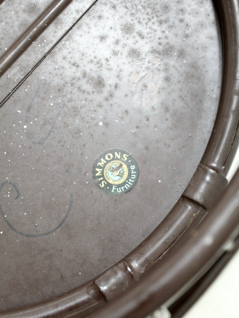 vintage Simmons Company metal bistro chair