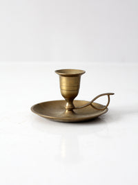 vintage brass chamberstick candleholder