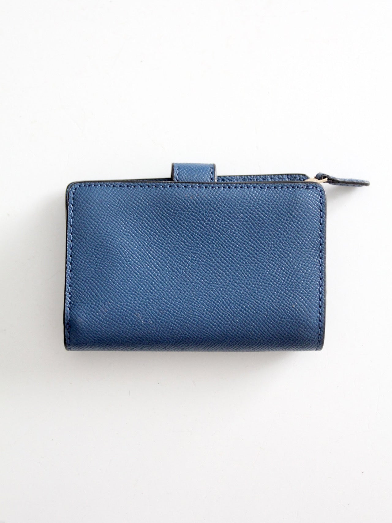 Coach blue crossgrain leather wallet