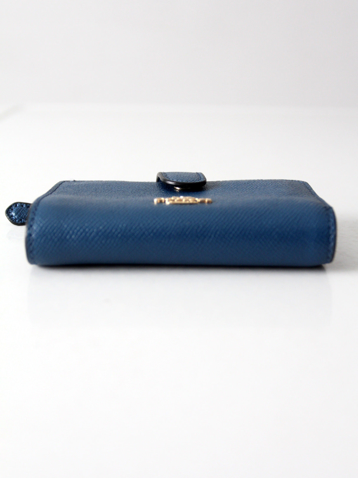 Coach blue crossgrain leather wallet