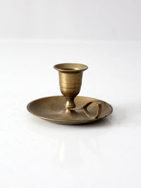 vintage brass chamberstick candleholder