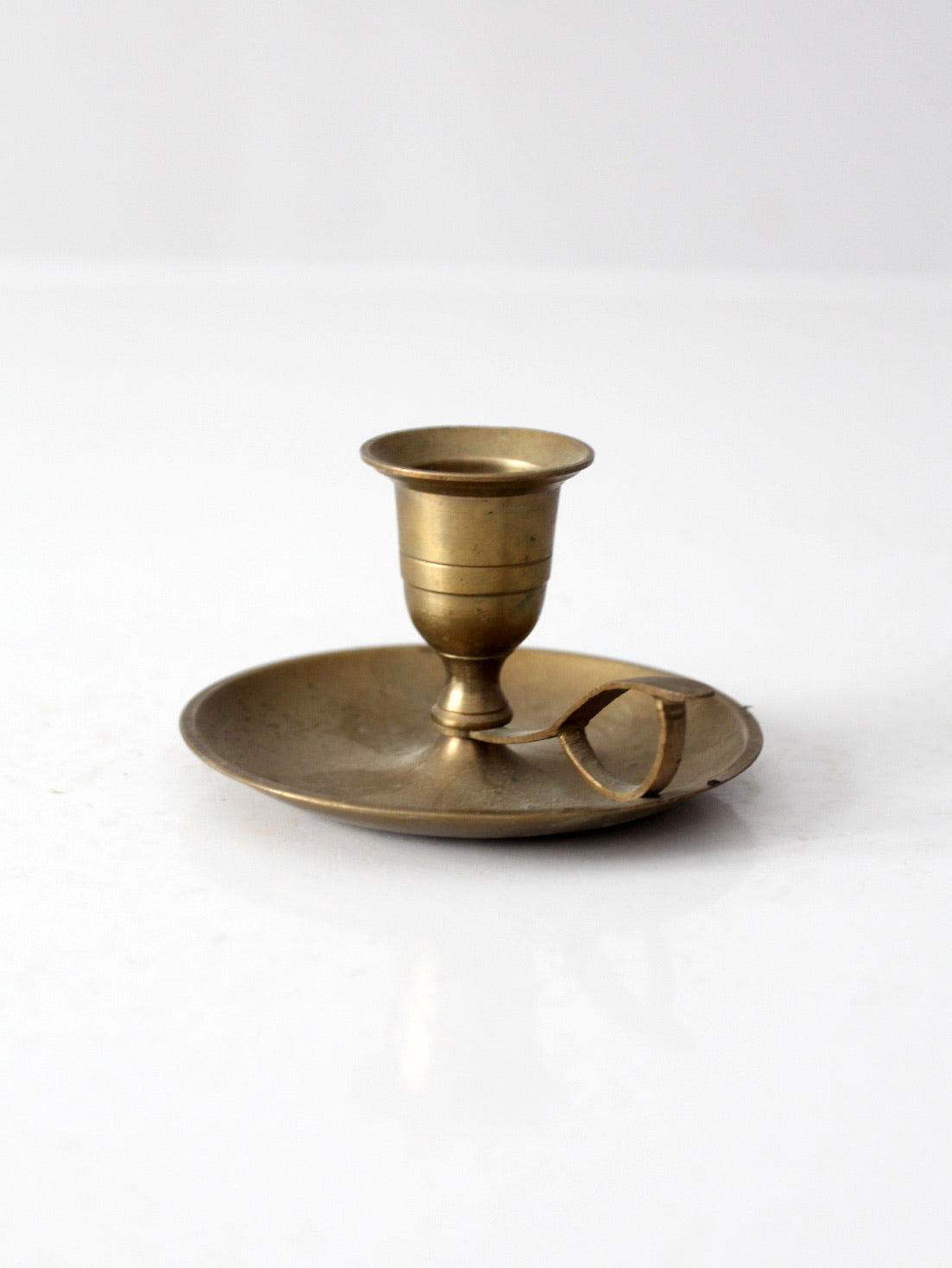 vintage brass chamberstick candleholder