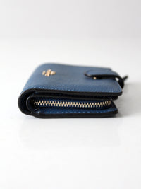 Coach blue crossgrain leather wallet