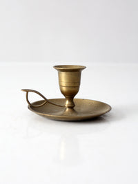 vintage brass chamberstick candleholder