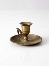vintage brass chamberstick candleholder