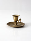 vintage brass chamberstick candleholder