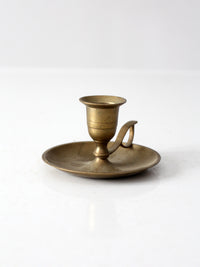vintage brass chamberstick candleholder