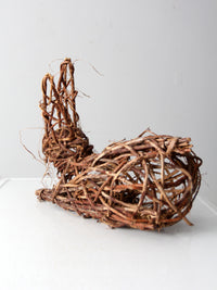 vintage wicker bunny rabbit basket