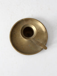 vintage brass chamberstick candleholder