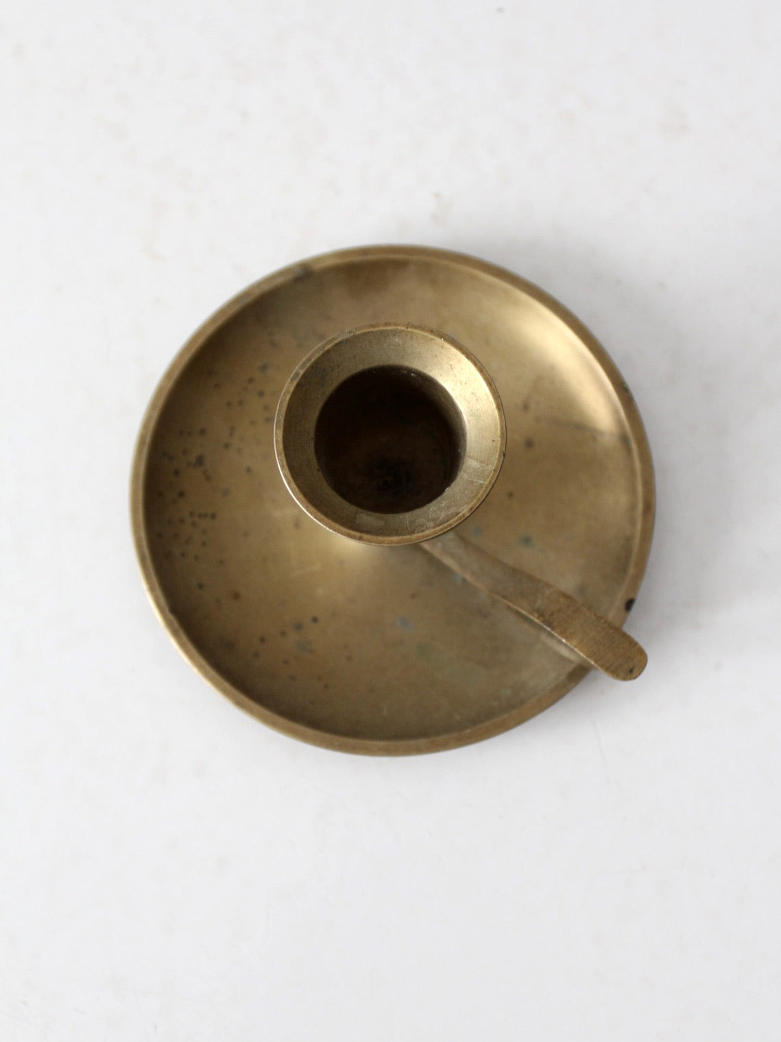 vintage brass chamberstick candleholder