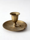 vintage brass chamberstick candleholder