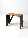 antique primitive bench stool