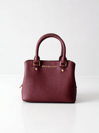Michael Kors Savannah mini satchel in merlot Saffiano leather