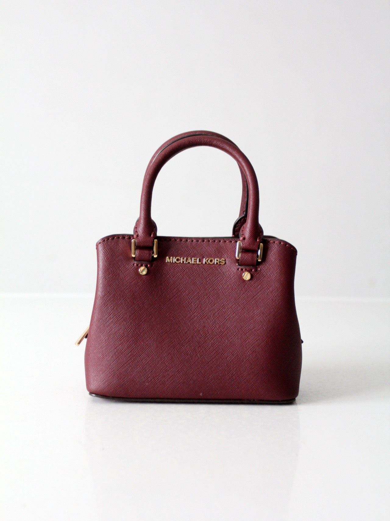 Michael Kors Savannah mini satchel in merlot Saffiano leather