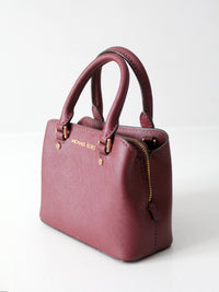 Michael Kors Savannah mini satchel in merlot Saffiano leather
