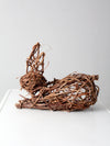 vintage wicker bunny rabbit basket