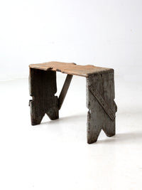 antique primitive bench stool