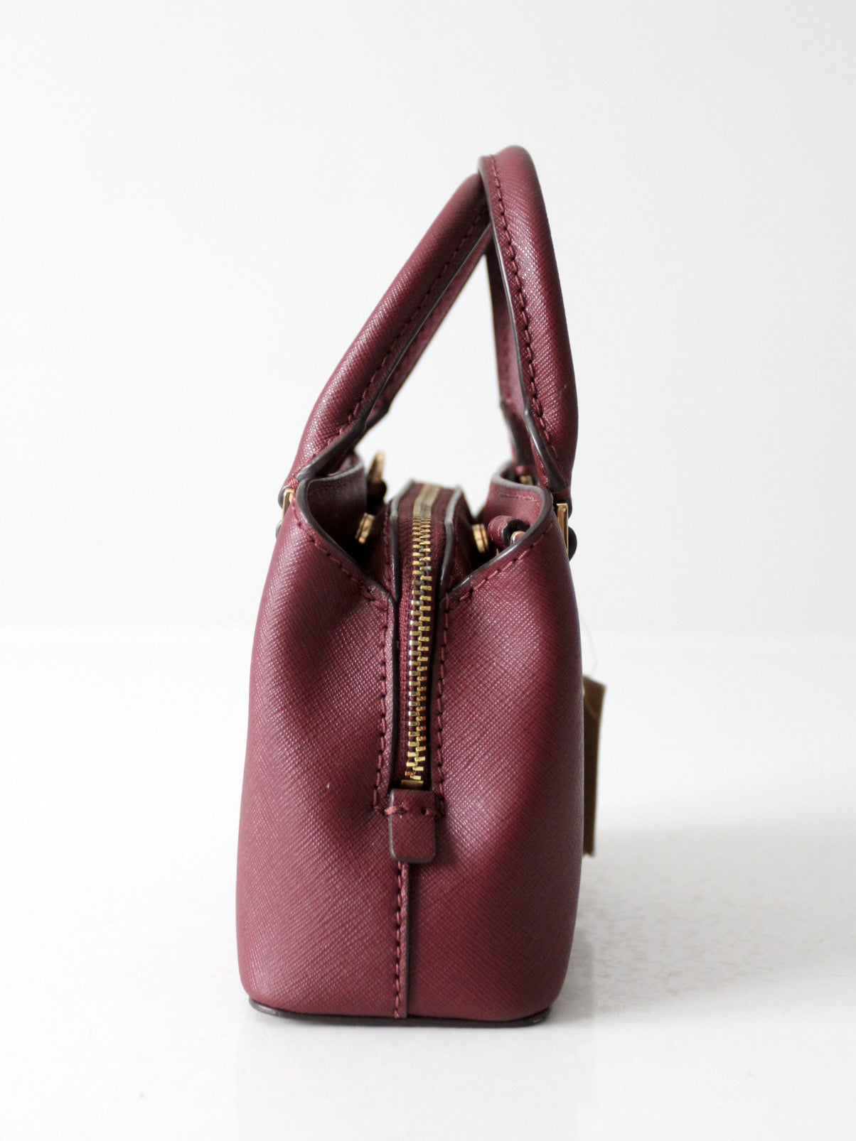 Michael Kors Savannah mini satchel in merlot Saffiano leather