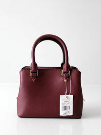 Michael Kors Savannah mini satchel in merlot Saffiano leather
