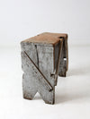 antique primitive bench stool