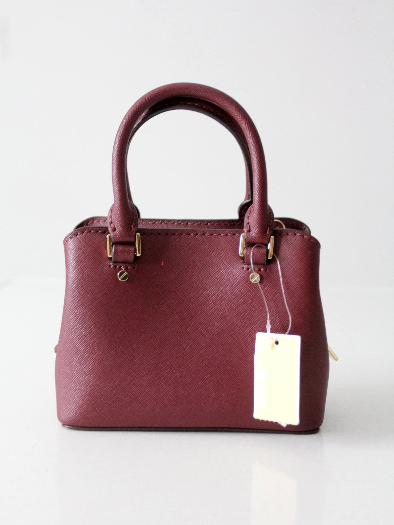 Michael Kors Savannah mini satchel in merlot Saffiano leather