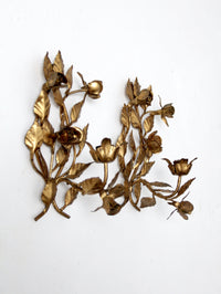 pair of vintage tole candle sconces