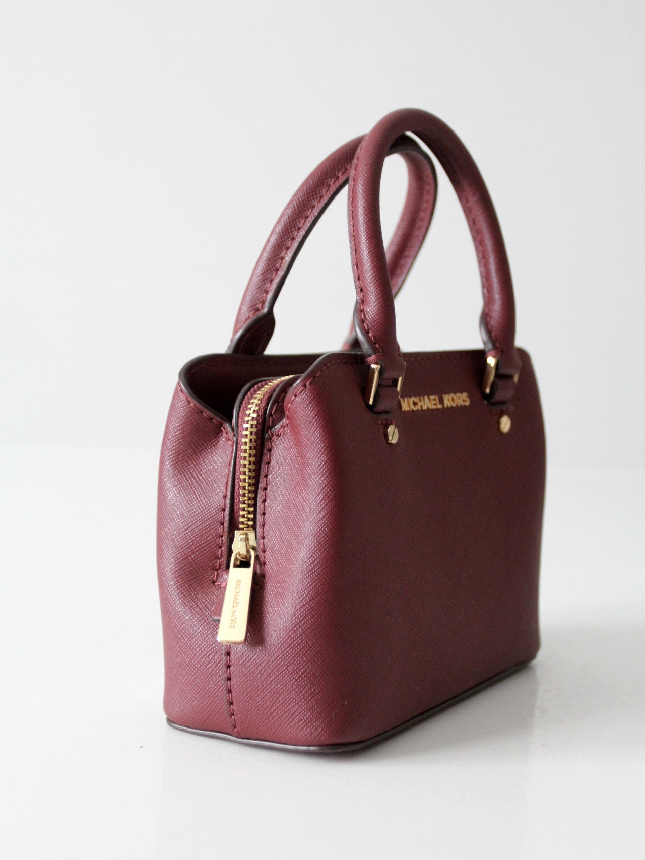 Michael Kors Savannah mini satchel in merlot Saffiano leather