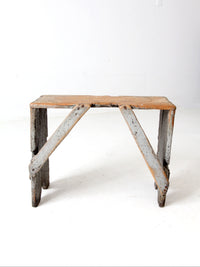 antique primitive bench stool