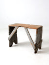 antique primitive bench stool