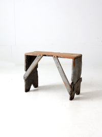 antique primitive bench stool