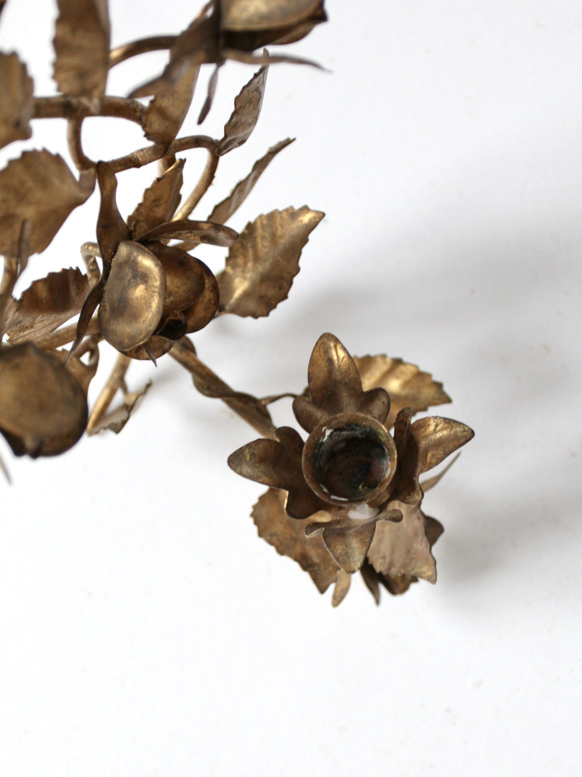 pair of vintage tole candle sconces