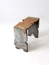 antique primitive bench stool