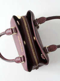 Michael Kors Savannah mini satchel in merlot Saffiano leather